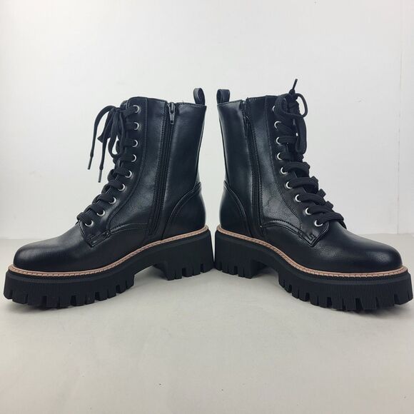Dolce Vita Women's Glisten Lug Sole Lace Up Combat Boots Black Size 6.5 - Picture 7 of 11